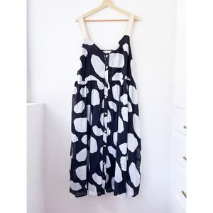 ASOS Design Black with Giant White Dots Cotton Dress